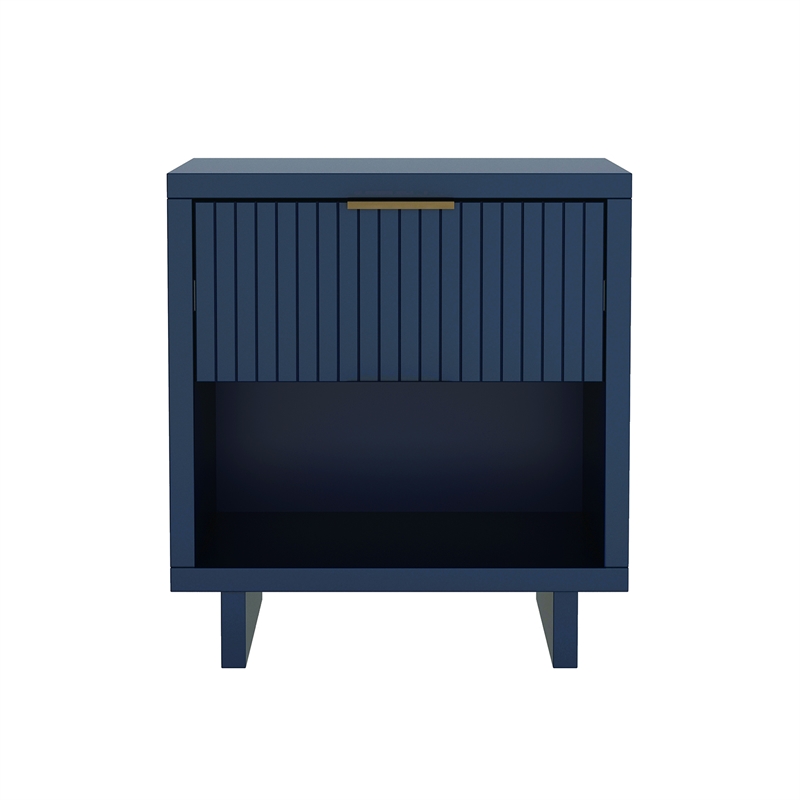 Elara Contemporary 2-Piece Dresser and Nightstand in Midnight Blue