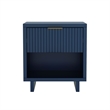 Elara Contemporary 2-Piece Dresser and Nightstand in Midnight Blue