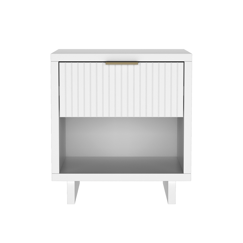 Elara Contemporary 2-Piece Dresser and Nightstand in White