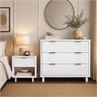 Elara Contemporary 2-Piece Dresser and Nightstand in White