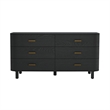 Solara Contemporary 2-Piece Dresser and Nightstand in Black