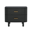 Solara Contemporary 2-Piece Dresser and Nightstand in Black