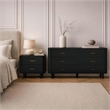 Solara Contemporary 2-Piece Dresser and Nightstand in Black