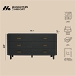 Solara Contemporary 2-Piece Dresser and Nightstand in Black