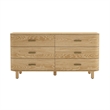 Solara Contemporary 2-Piece Dresser and Nightstand in Natural Oak