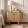 Solara Contemporary 2-Piece Dresser and Nightstand in Natural Oak