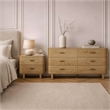 Solara Contemporary 2-Piece Dresser and Nightstand in Natural Oak