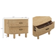 Solara Contemporary 2-Piece Dresser and Nightstand in Natural Oak