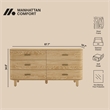 Solara Contemporary 2-Piece Dresser and Nightstand in Natural Oak