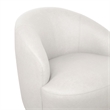Lukas Contemporary Modern Upholstered Swivel Accent Chair in Cream
