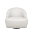 Lukas Contemporary Modern Upholstered Swivel Accent Chair in Cream