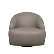 Lukas Contemporary Modern Upholstered Swivel Accent Chair in Taupe