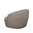 Lukas Contemporary Modern Upholstered Swivel Accent Chair in Taupe