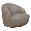 Lukas Contemporary Modern Upholstered Swivel Accent Chair in Taupe