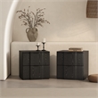 Clive Mid-Century Modern 2-Piece Dresser and Nightstand in Black
