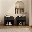 Clive Mid-Century Modern 2-Piece Dresser and Nightstand in Black