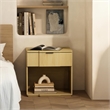 Clive Mid-Century Modern 2-Piece Dresser and Nightstand in Natural Oak