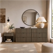 Clive Mid-Century Modern 2-Piece Dresser and Nightstand in Walnut