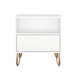 Avira Mid-Century Modern 2-Piece Dresser and Nightstand in White