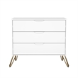 Avira Mid-Century Modern 2-Piece Dresser and Nightstand in White