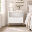 Avira Mid-Century Modern 2-Piece Dresser and Nightstand in White