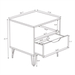 Avira Mid-Century Modern 2-Piece Dresser and Nightstand in White