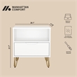 Avira Mid-Century Modern 2-Piece Dresser and Nightstand in White