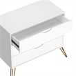 Avira Mid-Century Modern 2-Piece Dresser and Nightstand in White