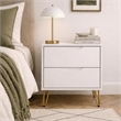 Avira Mid-Century Modern 2-Piece Dresser and Nightstand in White