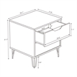 Avira Mid-Century Modern 2-Piece Dresser and Nightstand in White