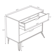 Avira Mid-Century Modern 2-Piece Dresser and Nightstand in White