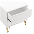 Avira Mid-Century Modern 2-Piece Dresser and Nightstand in White