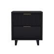 Elara Contemporary 2-Piece Dresser and Nightstand in Black