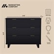 Elara Contemporary 2-Piece Dresser and Nightstand in Black