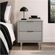 Elara Contemporary 2-Piece Dresser and Nightstand in Light Gray
