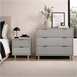 Elara Contemporary 2-Piece Dresser and Nightstand in Light Gray
