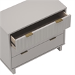 Elara Contemporary 2-Piece Dresser and Nightstand in Light Gray