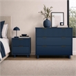 Elara Contemporary 2-Piece Dresser and Nightstand in Midnight Blue