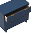 Elara Contemporary 2-Piece Dresser and Nightstand in Midnight Blue