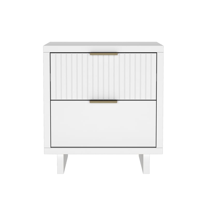 Elara Contemporary 2-Piece Dresser and Nightstand in White