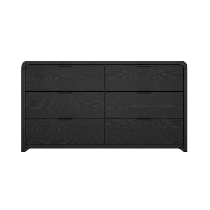 Grace Modern 2-Piece Dresser and Nightstand in Black