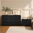 Grace Modern 2-Piece Dresser and Nightstand in Black