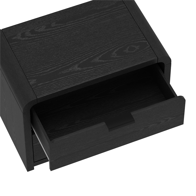 Grace Modern 2-Piece Dresser and Nightstand in Black