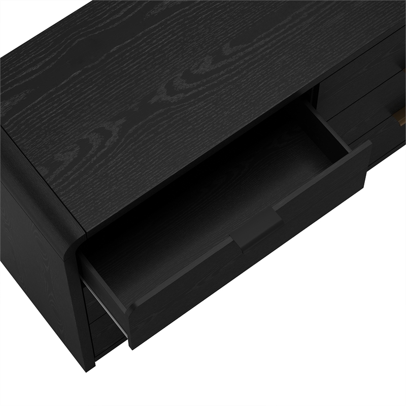 Grace Modern 2-Piece Dresser and Nightstand in Black
