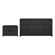 Grace Modern 2-Piece Dresser and Nightstand in Black