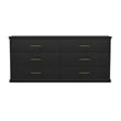 Clifford Traditional 3-Piece Dresser and Nightstand in Black