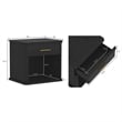 Clifford Traditional 3-Piece Dresser and Nightstand in Black