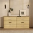 Clifford Traditional 3-Piece Dresser and Nightstand in Natural Oak