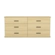 Clifford Traditional 3-Piece Dresser and Nightstand in Natural Oak