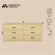 Clifford Traditional 3-Piece Dresser and Nightstand in Natural Oak